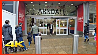 Arndale Centre  Manchester 🇬🇧 4k Full WalkThrough  Arndale Market  Food Court  Cube [upl. by Neicul]