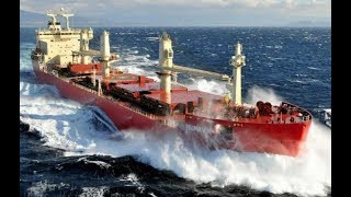 Top 10 Bulk carrier Ships In Storm Biggest Waves [upl. by Antoinette]