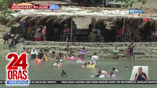 Angat River sa Brgy Matictic dinagsa ng halos 100000 turista pagpasok ng  24 Oras Weekend [upl. by Alatea360]