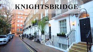 Rich Neighbourhoods of Knightsbridge Central London Walking Tour  4K HDR [upl. by Garzon186]