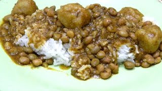 Boricua style Gandules Guisados con Bollitas de Platano [upl. by Tarra]