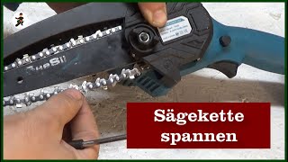 Kette spannen bei Mini Kettensägen [upl. by Lorola]