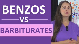 Benzodiazepines vs Barbiturates Nursing Sedative AntiAnxiety Anxiolytic Pharmacology NCLEX [upl. by Inavoig296]