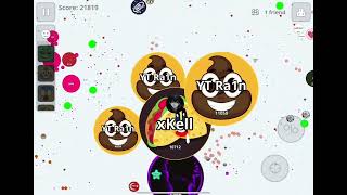 XKELL amp RAIN DESTROYING TEAMS AGARIO MOBILE [upl. by Suiram340]