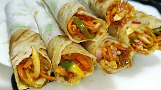 Veg Roll Recipe स्वादिष्ट झटपट बन जाने वाले वेज रोल Street Style Veg Roll Veg Frankie Chef Ashok [upl. by Azile]