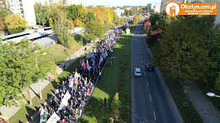 Wojownicy Maryi przeszli głównymi ulicami Olsztyna „To było ważne świadectwo wiary mężczyzn” [upl. by Eiggam]