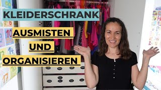 Kleiderschrank EINFACH ausmisten und organisieren Ordnung im Kinderzimmer schaffen [upl. by Adnof377]