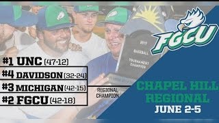 FGCU baseball 2 seed in NCAA tourney [upl. by Dorion243]