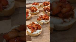 This balsamic strawberries on ricotta crostini is such a light treat amp tastes heavenly [upl. by Scoville]