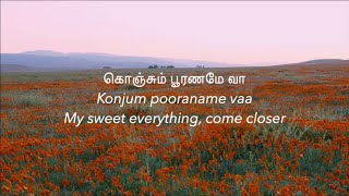 Kaathalae Kaathalae lyrics Tamil Romanized amp English [upl. by Eeuqram]