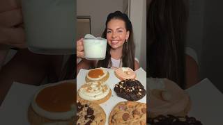 CRUMBL COOKIES ASMR ❤️‍🔥🍪🙌🏼 asmrfood crumbl cookies mukbang eatwithme [upl. by Aurelea]