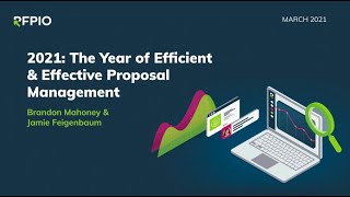 2021 The Year of Efficient amp Effective Proposal Management [upl. by Bodwell]