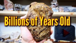 Seeing INSIDE an Ancient Fossil  Cutting Mary Ellen Jasper Stromatolite [upl. by Hayyifas]