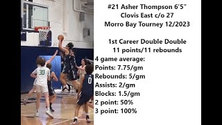 co 27 66quot Asher Thompson with his first career double double 122023 at Morro Bay [upl. by Aprile129]