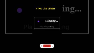 HTML CSS Loading htmlcss htmltutorial coding programming [upl. by Hugibert]