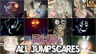 FNAF Security Breach Ruin ALL Jumpscares amp Scary moments 4k60fps [upl. by Hawthorn438]