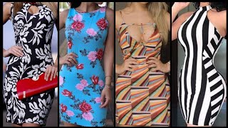 Wonderful fantastic Gorgeous floral printed bodycon prom dresses outfits ideas designs [upl. by Bobby]