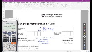 970952FM24  AS amp A LEVEL PROBABILITY amp STATISTICS 1 FEBMAR 2024 Paper 52 [upl. by Lumpkin]