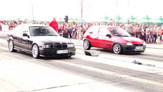 BMW E36 20 TURBO vs OPEL CORSA TURBO [upl. by Akehsar]