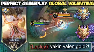 DETIK DETIK NAIK KE MYTHICAL GLORY PAKE VALENTINA GOLD PERFECT GAMEPLAY VALENTINA  MOBILE LEGENDS [upl. by Tidwell]