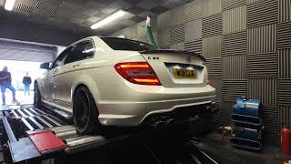 VOLUME UP C63 W204 STRAIGHT PIPE DYNO RUN [upl. by Nauquf]