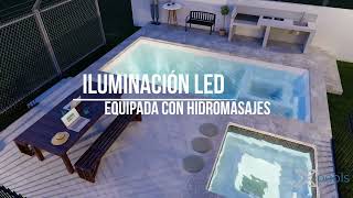 ¡Nuevo Proyecto Les mostramos la piscina X7 junto con un jacuzzi de la marca Xpools [upl. by Nylyram]