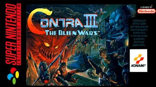 Longplay SNES  Contra III The Alien Wars 2 Players 4K 60FPS [upl. by Ayk904]