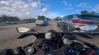 “the 145mph split” on a tuned 2024 zx6r [upl. by Alejo]