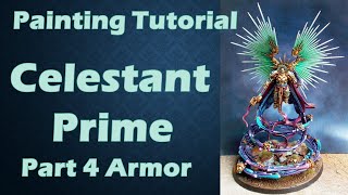 Painting Tutorial Celestant Prime part 4 The Armor [upl. by Kathlin]