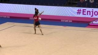 Katsiaryna Halkina  Rhythmic Gymnastics World Championships Stuttgart [upl. by Zerk]