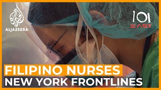 Filipino Nurses New Yorks Frontliners  101 East [upl. by Labotsirc]