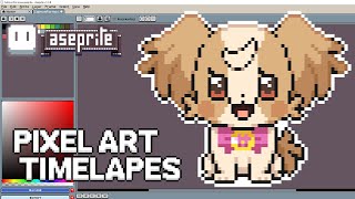 PIXEL ART TIME LAPSE  こむぎ Komugi  ドット絵 メイキング  Aseprite [upl. by Pantin]