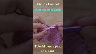 PUNTO BAJO X A CROCHET  SINGLE CROCHET CROSS STITCH  GANCHILLO FÁCIL  PRINCIPIANTES [upl. by Samella]