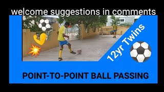 👏✅ BALL⚽ PASSING Training POINTTOPOINT 🎯 soccer skills training football sports games [upl. by Natrav695]