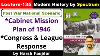 H135 Cabinet Mission 1946  Members Plan Congress amp League Response Spectrum Modern History UPSC [upl. by Ecirehc]