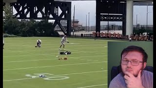 BENGALS FAN REACTS TO THE BENGALS POTENTIAL NEW PUNTER BOOTING A BEAUTY IN PRACTICE [upl. by Iaverne]