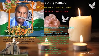 FUNERAL SERVICE  Mr Varghese A Jacob  Saturday November 2 2024 [upl. by Bittencourt]