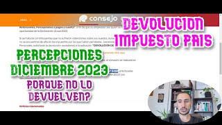 Cuando DEVUELVEN las Percepciones Diciembre 2023  DEVOLUCION IMPUESTO PAIS AFIP [upl. by Bak814]