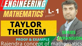 Taylors Series  Taylors Theorem  Engineering mathematics  BSc  MSc  CSIRNET  GATE  IITJAM [upl. by Cown]