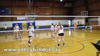 Volleyball 1 vs 3 advanced blocking drill [upl. by Nitz743]