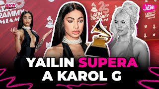 YAILIN LA MÁS VIRAL SUPERA A KAROL G EN LOS LATIN GRAMYS 2024 [upl. by Welbie]