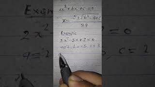 Shree Dharacharya Formula Example in Quadratic Equation Roots shorts by MS [upl. by Fortier276]