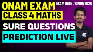 Class 4 Maths  Onam Exam Sure Question Prediction Live  Eduport [upl. by Ainigriv]