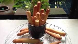 Breadsticks Recipe ขนมปังขาไก่ [upl. by Sandor545]