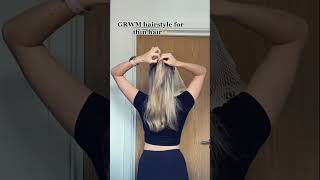 Easy thin hairstyle 👱🏽‍♀️✨ thinhairsolutions hairtok halfuphalfdown grwmhair hairtips [upl. by Adnahcal187]