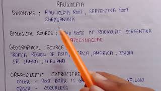 Rauwolfia serpentina pharmacognosy  chemical constituents  reserpine  uses of rauwolfia [upl. by Ynobe]