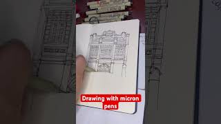 Architectural drawing with micron pen [upl. by Ryun]