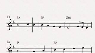 God Rest Ye Merry Gentlemen  Free easy Christmas alto saxophone sheet music [upl. by Ahselet]