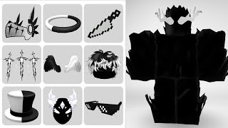 GET FREE BLACK AND WHITE ROBLOX ITEMS 2024 [upl. by Aysahc422]