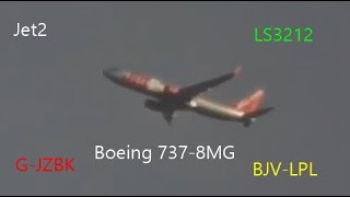 Jet2  LS3212  GJZBK [upl. by Ihcas]